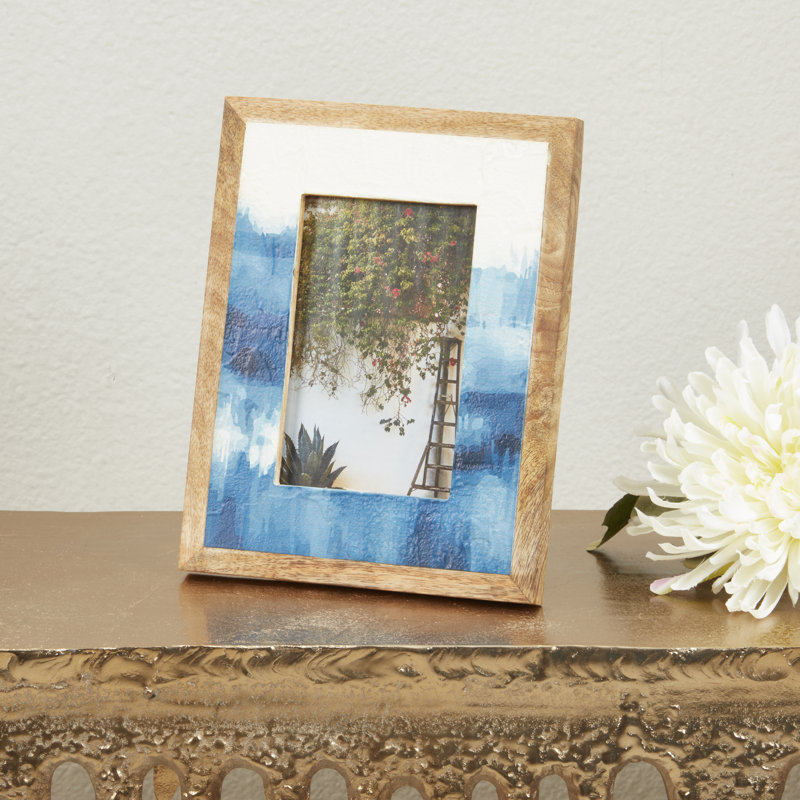 Cadre photo texturé en bois peint, 4 po x 6 po