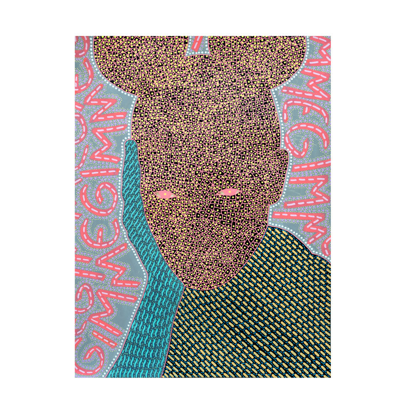 Œuvre d'art sur toile «Bachelor Naomi Vona Unpaid Sickness Series», H 19 po x l 14 po