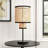 Nakuv 22.44'' Rattan and Velvet Table Lamp with USB and Outlet