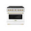 Cuisinière à gaz ZLINE Autograph Edition Paramount avec plaque de cuisson au gaz et four à convection électrique-464316421-464316435-464316442