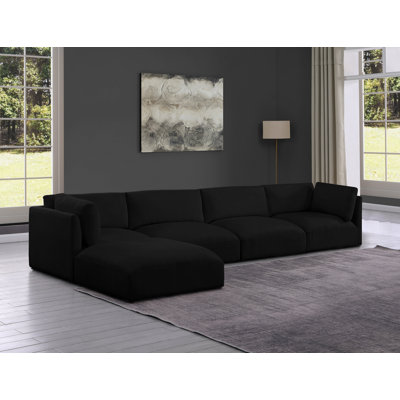 Canapé modulaire réversible en coin avec repose-pieds Iyani