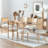 Mid-Century Modern Dining Chairs With Upholstered Seat And Rattan Back - Wood Leg Accent Chairs-1186972070-1186972064