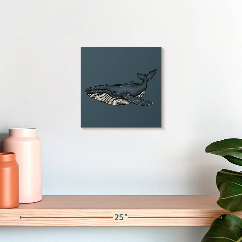 Crowle Dark Blue Whale, 10" H x 10" W