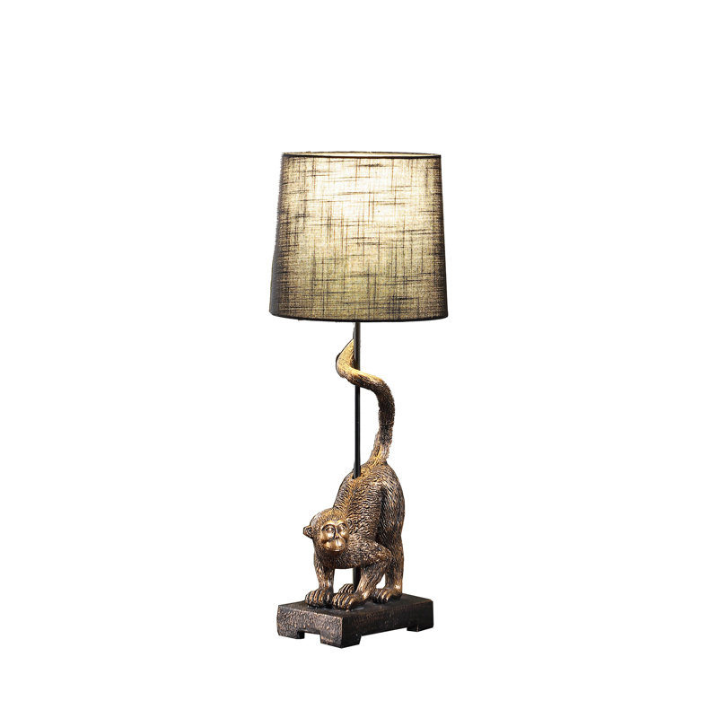 Lampe de table en polyrésine 24 po, Bronze Antique, Noir