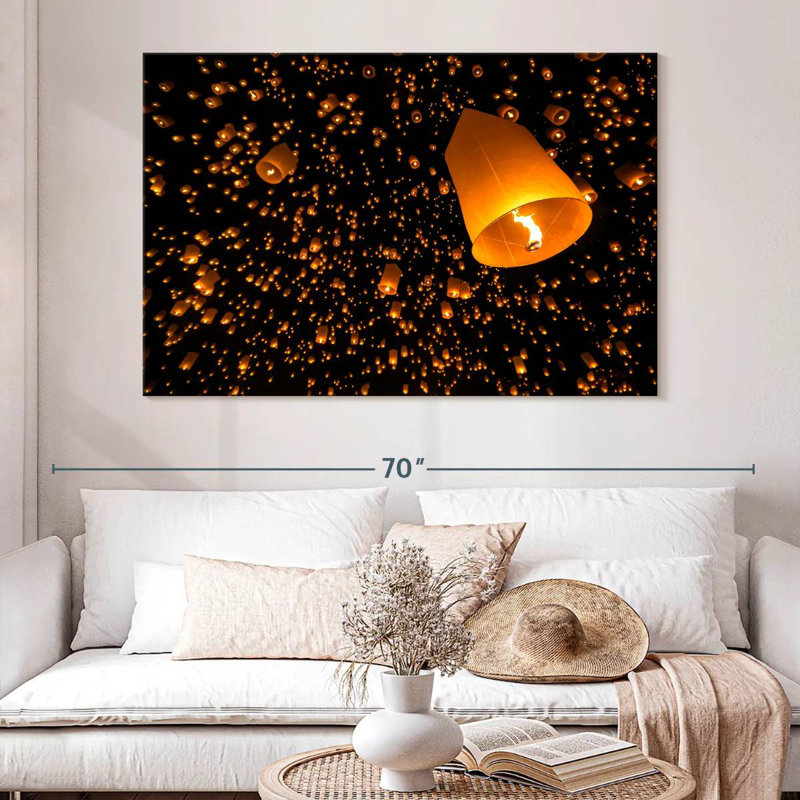 Rorry Lanterns In The Sky, 34" H x 51" W