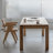Burlywood Rectangular Solid Wood Dining Table-108933792