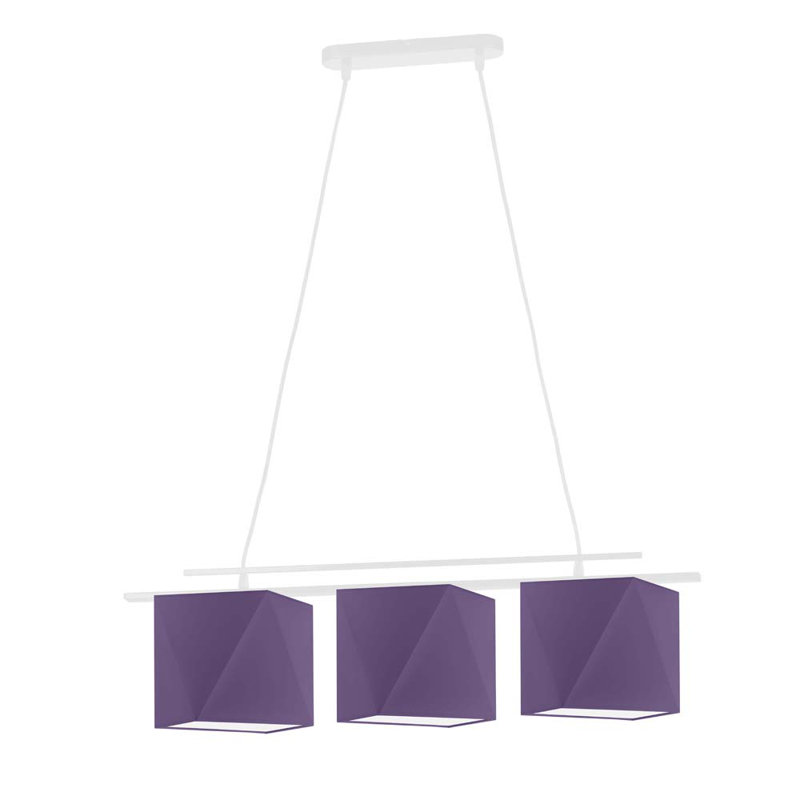Dendrick 3 - Light Kitchen Island Pendant, Purple, White