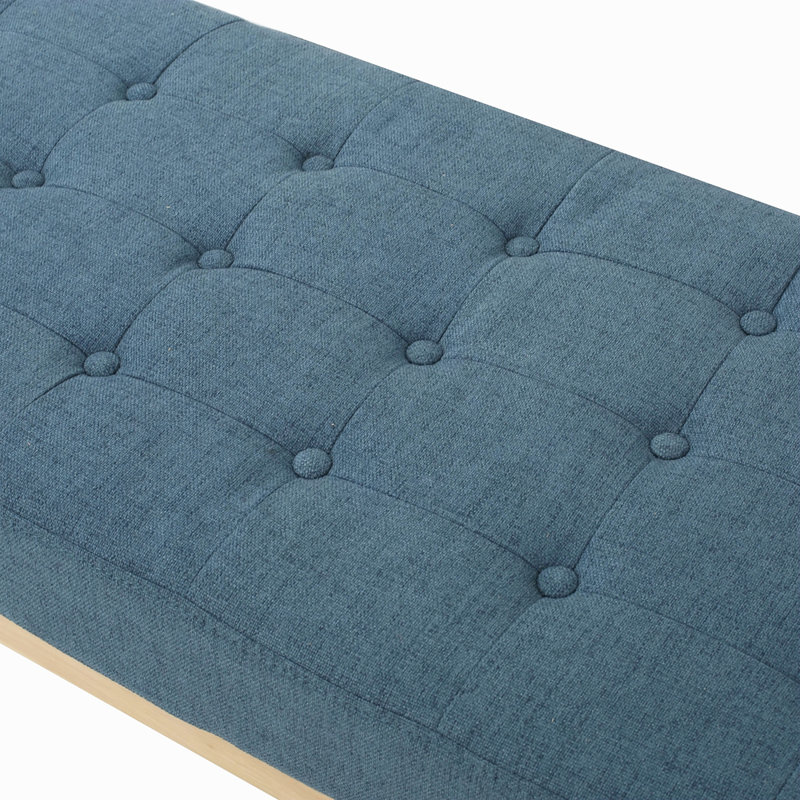 Banc rembourré de style minimaliste de ménage, Bleu