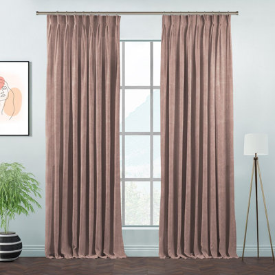 Pinch Plate Room Darkening Extra Long & Extra Wide Decorative Curtain - Single Panel_4