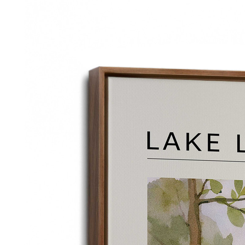 Lake Louise, reproduction d'art sur toile, 20 po x 30 po, Cadre flottant en noyer
