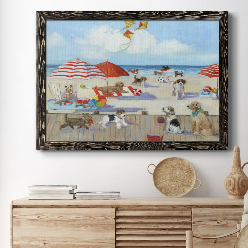 «Beach Bark Park II», reproduction d'art sur toile encadrée, H 31 po x l 44 po x P 1 po, Noir