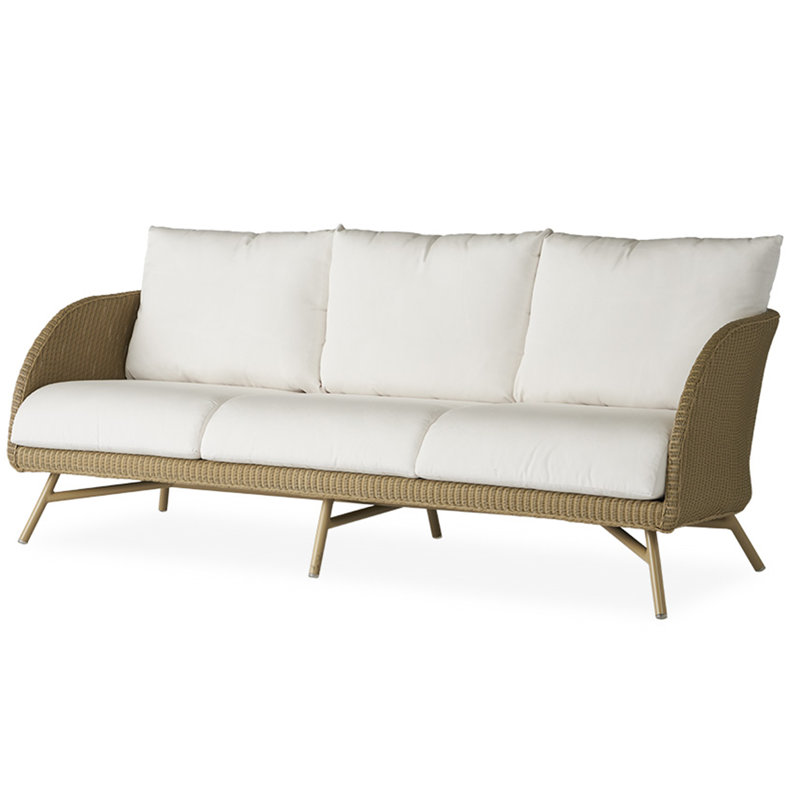 Essence Outdoor 3 - Seat Patio Sofa, Fife Sahara, Matte White