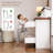 6-Drawer Dresser 52"W Double Dresser With Walnut Brown Top Panel