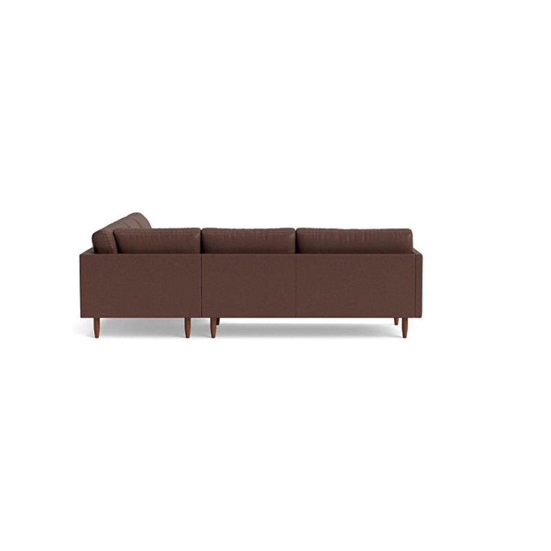 Skinny Fat Sectional, Leather - Deep Blue, Right Hand Facing