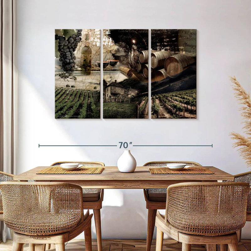 Yarlin Collage Wine, 36" H x 57" W