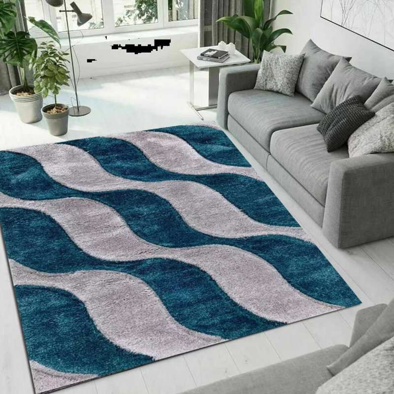 Geometric Shag Area Rug, Rectangle 160 x 230 cm