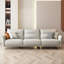 Canapé modulaire gris en cuir véritable-1466505953