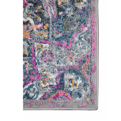2' X 3' Pink Medallion Power Loom Area Rug