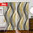 2Pcs Abstract Geometric Wave Pattern  Light Filtering Curtain, Modern Minimalist Striped Rod Pocket Window Drapes For living bedroom Kitchen Dining Cafe, Decor Home Treatment-1430186901
