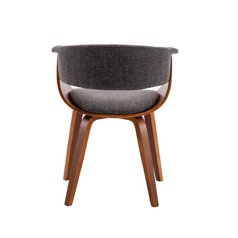 48cm H Polyester Blend Upholstered Upholstered Back Armchair, Grey
