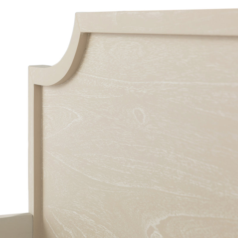 Alexandra Bed - Dark, Cerused White/Stained Gold, King