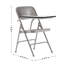 Chaise pliante en acier Mission Premium avec support pour tablette à droite