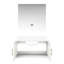 Meuble-lavabo blanc brillant avec comptoir en quartz et 36 po Miroir à DEL - surface de rangement pour lavabo de salle de bain spacieux et usé-631265777