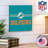 Miami Dolphins 12"x 12" Moveable Wall Tile Sign 