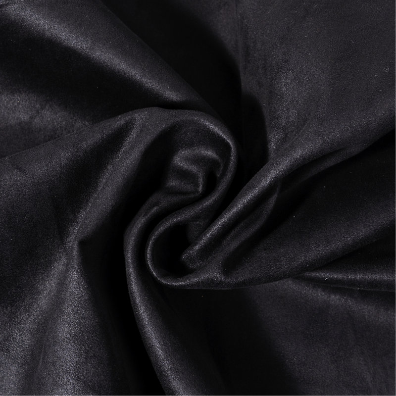 Lit plateforme tapissier noir, grand lit, avec structure en bois massif et coussin épais noir de luxe, support de tête de lit surdimensionné