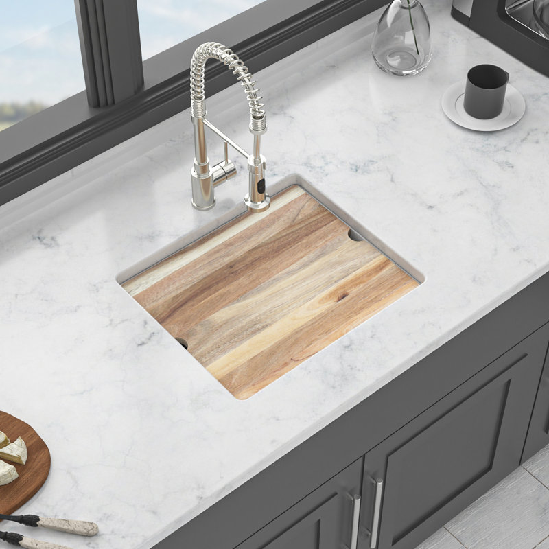 White 21X18" Granite Composite Quartz Workstation Sink For Kitchen, Undermount Style, Smooth And , Dirt - , Quiet Use, Package With Rack, Strainers, Grid, Board Installation Guide Kitchen Sink, High
