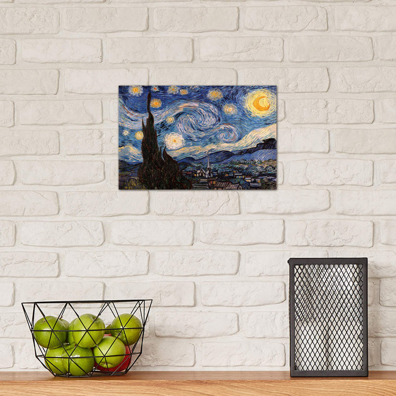 The Starry Night by Vincent Van Gogh - Print on Canvas, 66.04 cm H x 45.72 cm W x 1.91 cm D, Wrapped Canvas