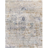 Oriental Hand-Knotted Navy/Brown Area Rug