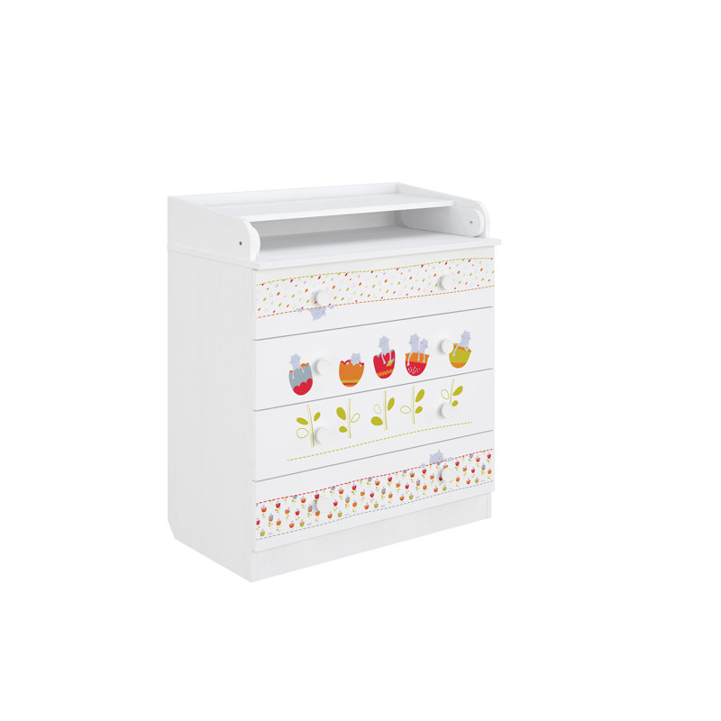Changing dresser Model 800, white, Sleepy Kittens