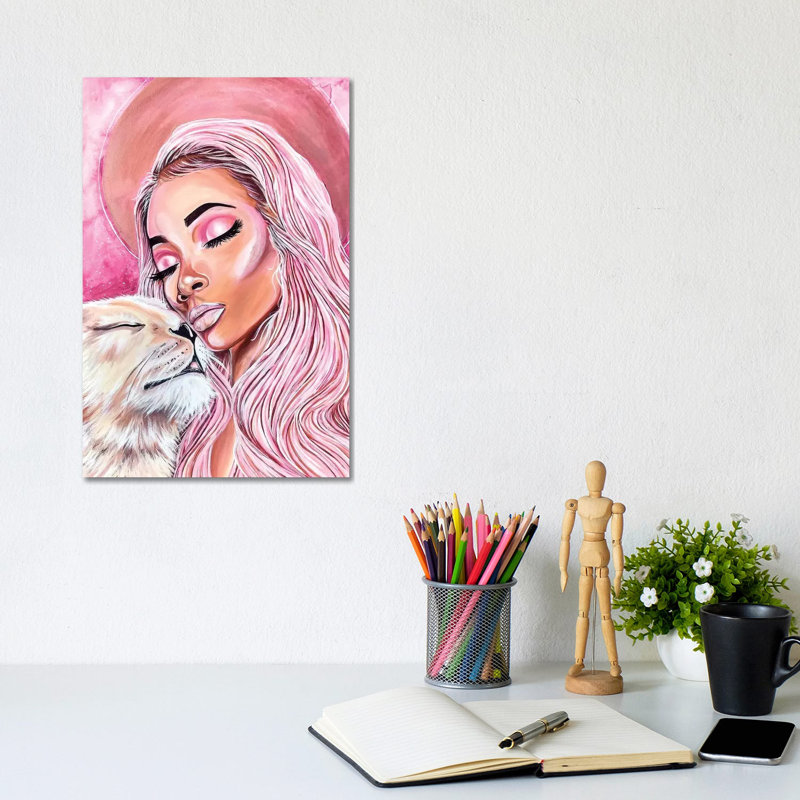 Wild Woman - Painting on Canvas, 30.48cm H x 20.32cm W x 1.91cm D, Wrapped Canvas
