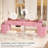 Grosmark Makeup Vanity Desk with Stool and LED Mirror-322306259