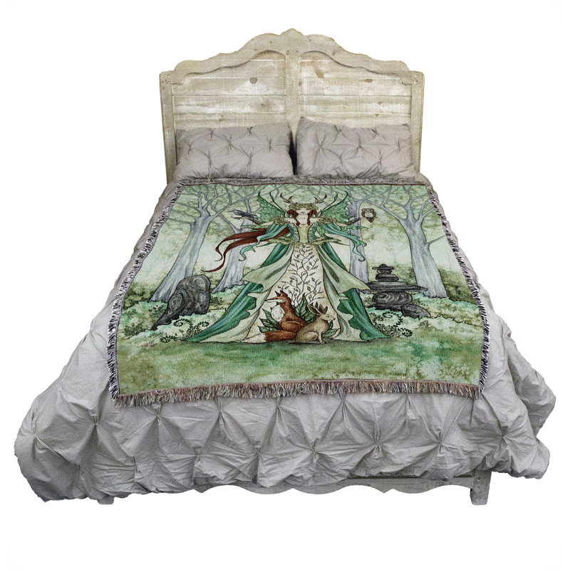 Pure Country Weavers Caretaker Fairy Blanket by Amy Brown - Fantasy Gift Tapestry Throw Woven from Cotton - Made in The USA (72x54)
