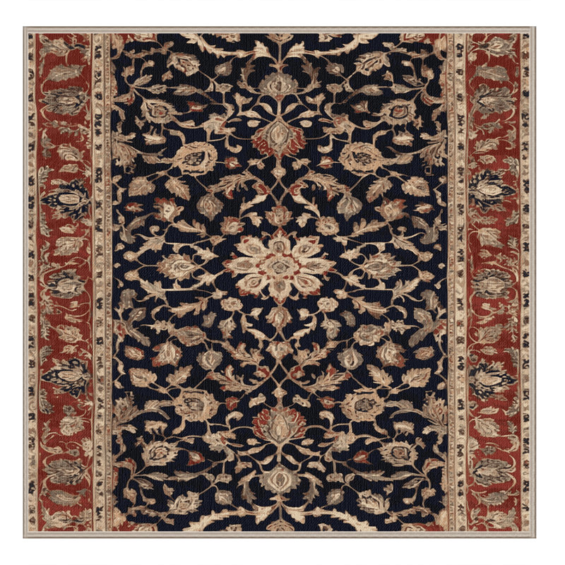 Tapis brun lavable à la machine, Carré 3 pi