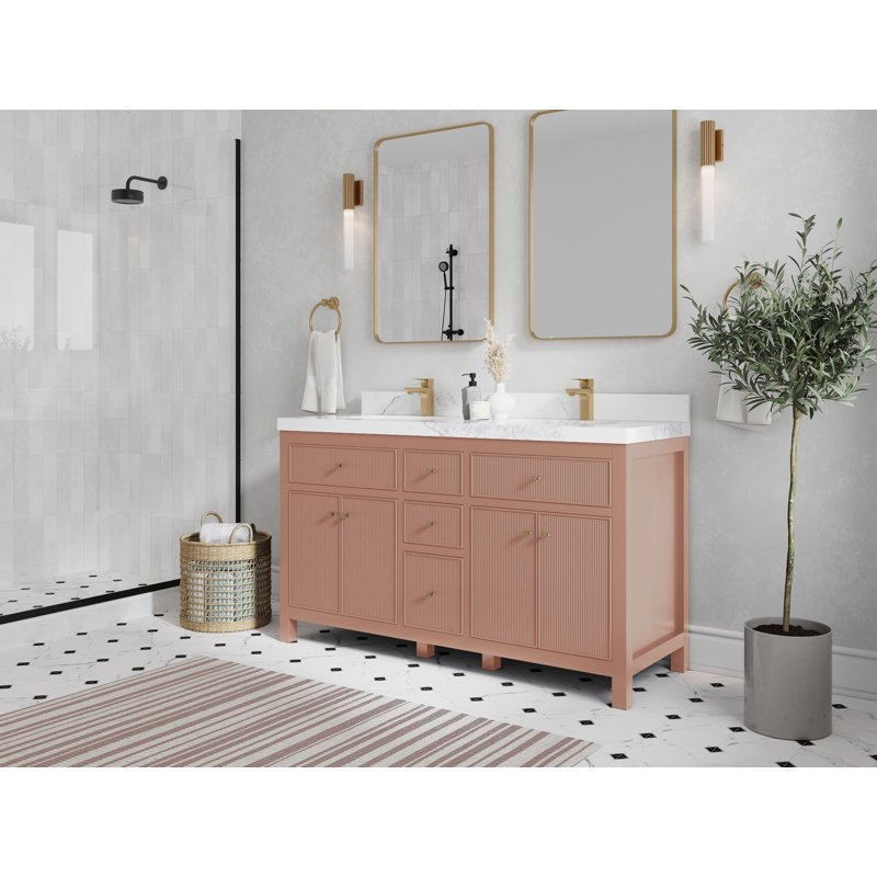 Sonoma 60'' Double Bathroom Vanity with Quartz Top