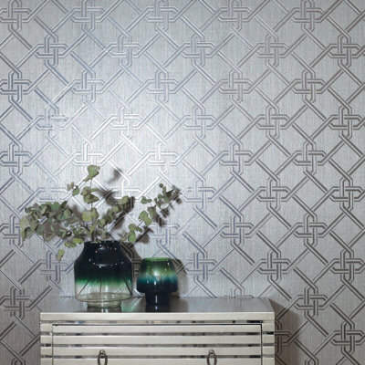 Speer 10.05m x 53cm Textured Metallic Finish Wallpaper Roll