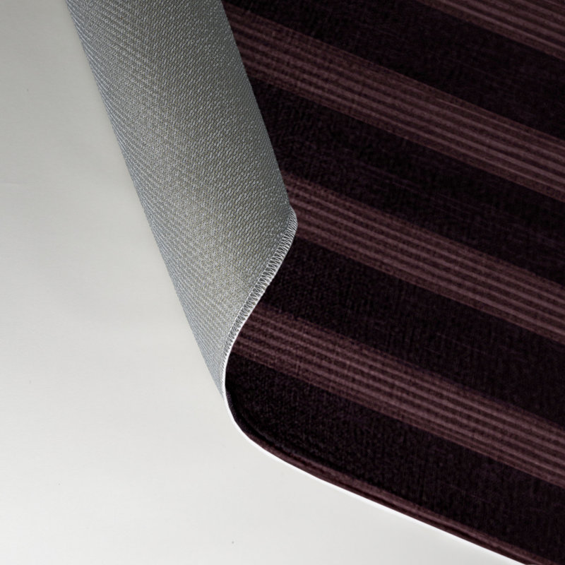 Tapis intérieur / extérieur noir HorizontalStripes, Rectangle 9 pi x 12 pi