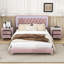 Ensemble de chambre à coucher 3 pièces Aljosha, lit plateforme tapissier grand et 2 tables de chevet avec 2 tiroirs-1590548739