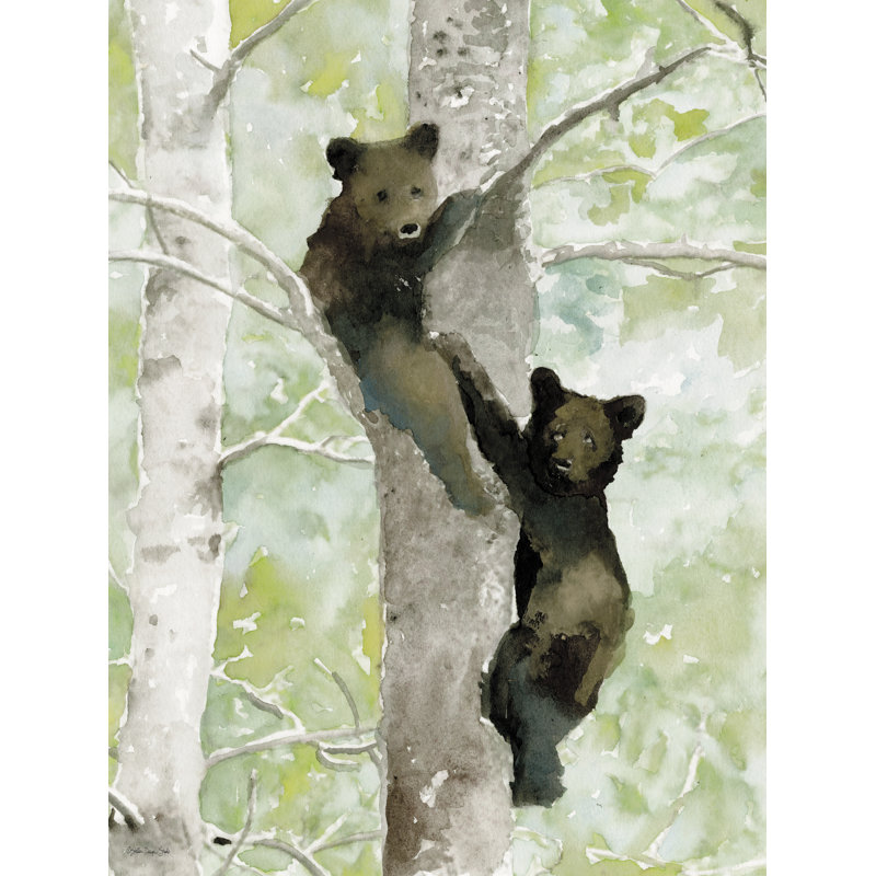Ourson dans un arbre 1 par Stellar Design Studio, H 30 po x l 20 po