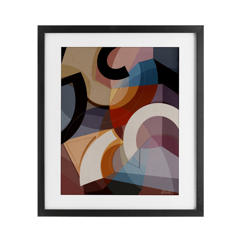 «Arched Shapes Composition», reproduction sous verre encadrée, design par Ishita Banerjee, H 21 po x l 17 po