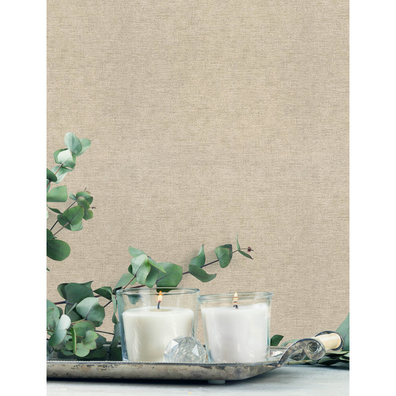 Papier peint délavé Tansy Taupe, Taupe