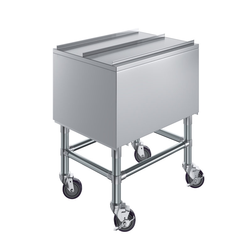 Amgood 18 In. X 24 In. Mobile Ice Bin With Sliding Lid