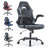 Inbox Zero Denesha Adjustable Padded Armrests and Reclining PC & Racing Game Chair in Blue and White-552236149
