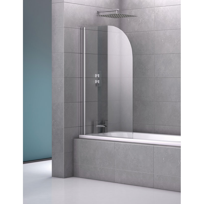 Waverley 800mm W x 1400mm H Pivot Frameless Tub Door with Clear Glass