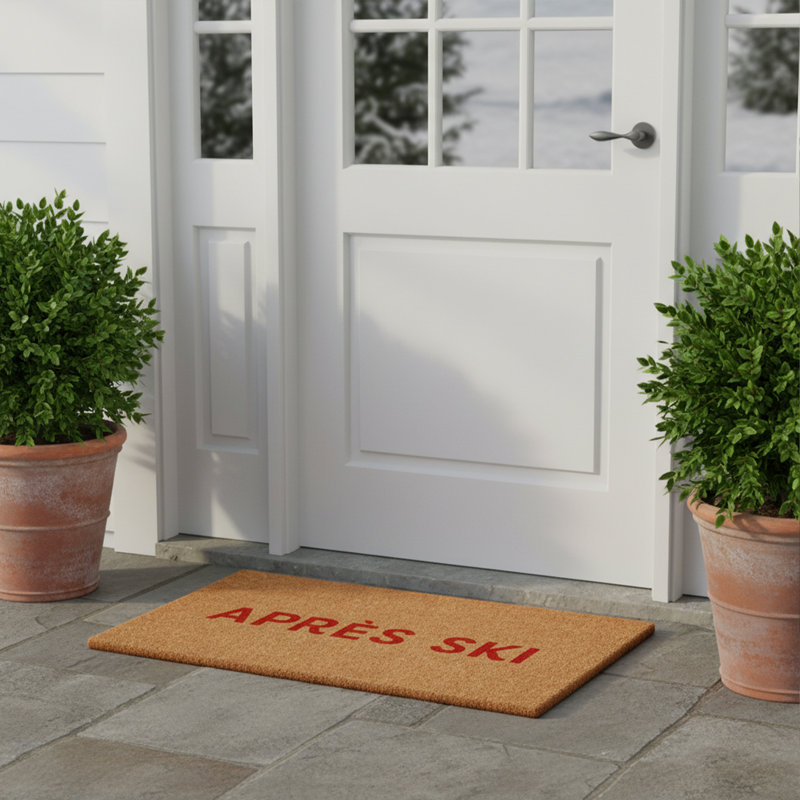 Apres Ski Red Doormat, 24"x36"