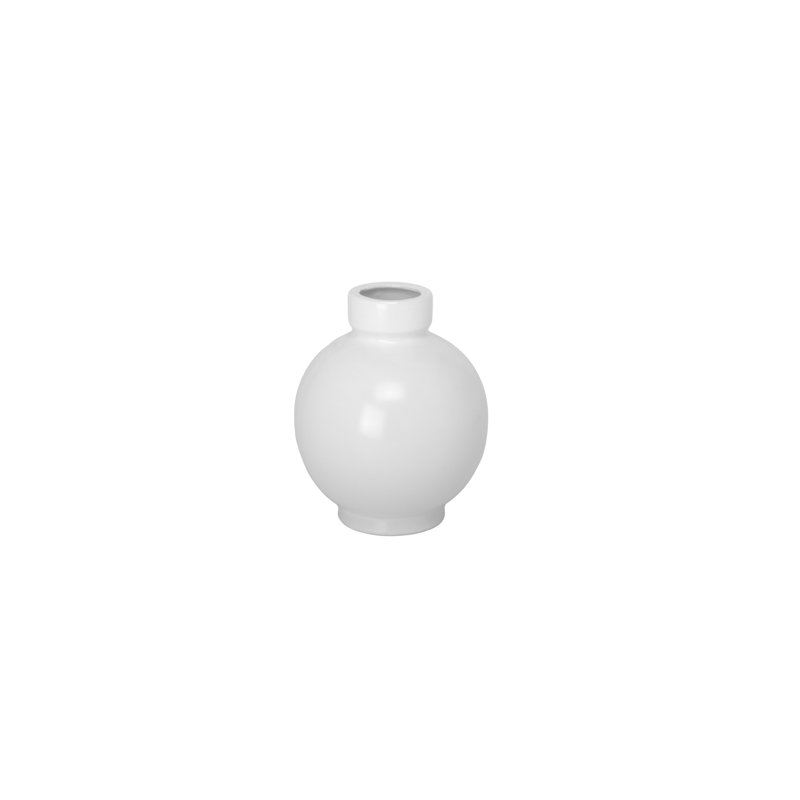 Vase en céramique blanc mat