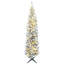 Grand sapin de Noël artificiel pré-éclairé avec lumières DEL blanches chaudes et pointes, pour décoration de Noël, vert-457879578